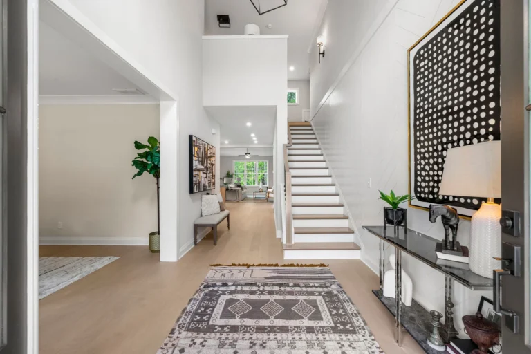 CAD Home Crafters & Designs - Builder for custom homes Craftsman style home in Rockingham County, NC, large entry way with 30' ceilings