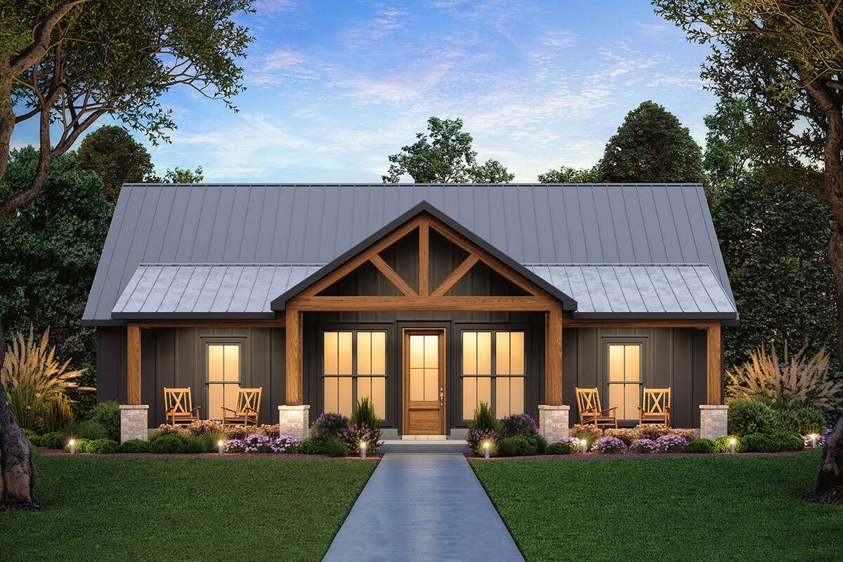 Ironwood Architectural Plans, Front Elevation, single story