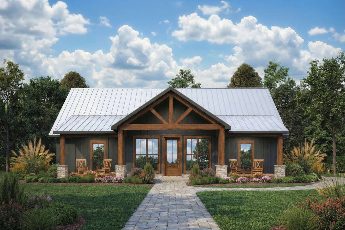 Ironwood Architectural Plans, Front Elevation, single story