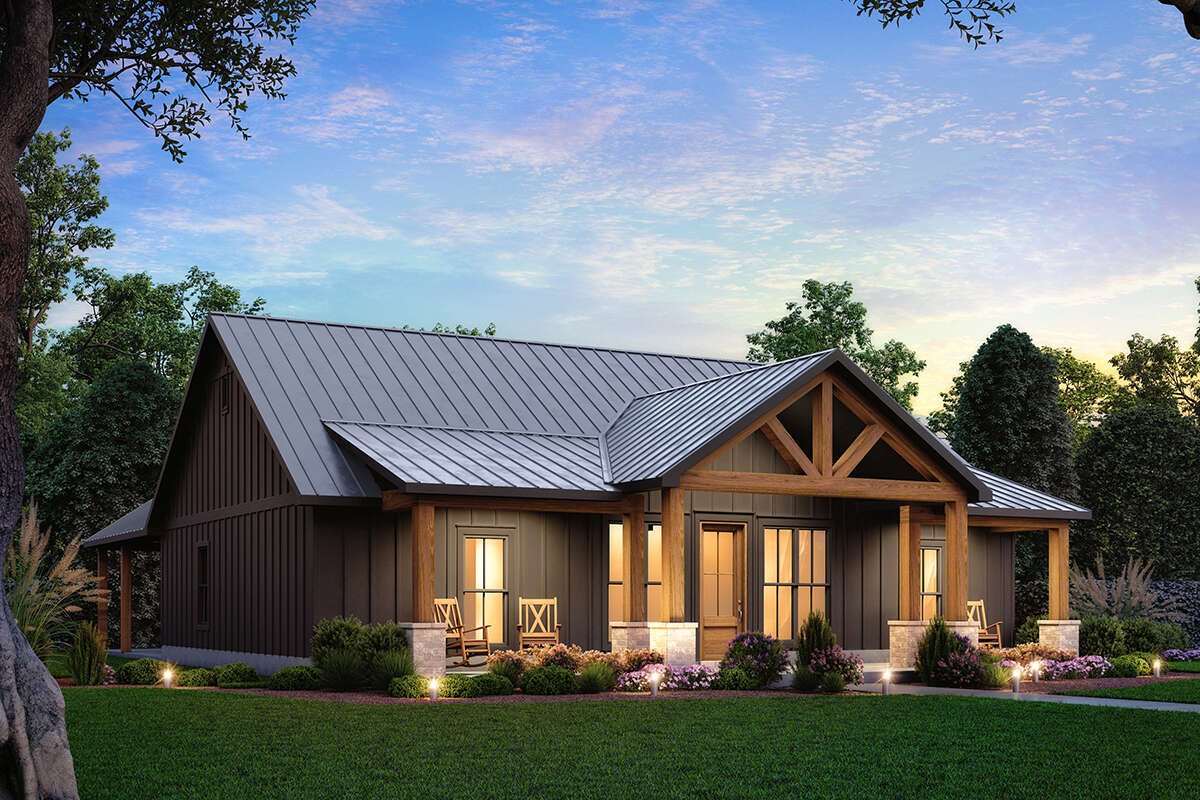 Ironwood Architectural Plans, Front Elevation, single story