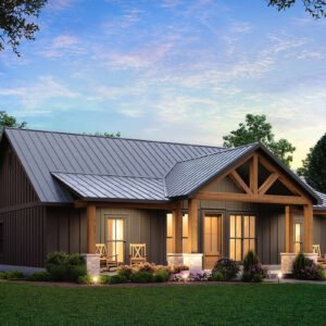 Ironwood Architectural Plans, Front Elevation, single story